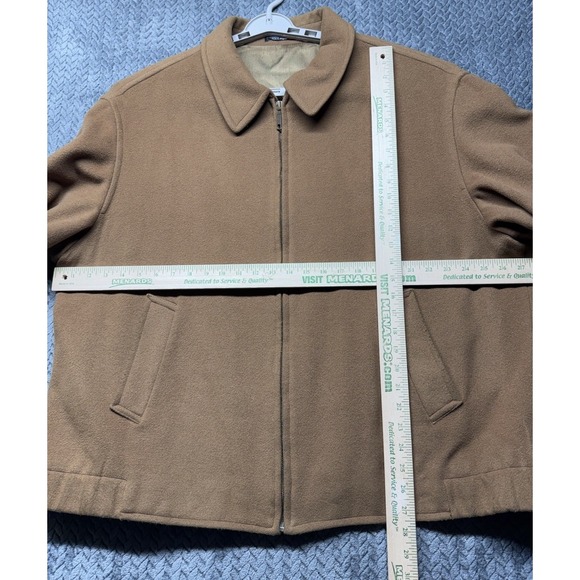 Baracuta Cashmere Wool Bomber Jacket 2XT Brown Tan Soft Gold Lined Bulgaria READ - Picture 16 of 16